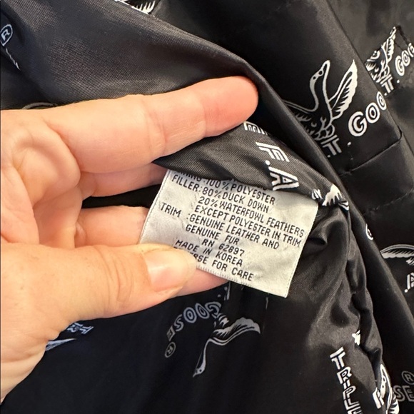 Vintage TRIPLE F.A.T. GOOSE Jacket Men's L Plaid Parka Puffer Duck Down Fur warm - Picture 5 of 7